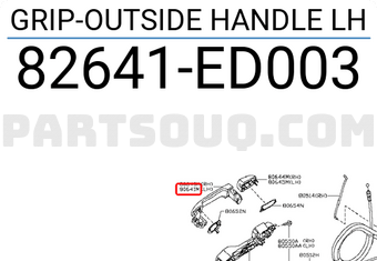 Nissan 82641ED003 GRIP-OUTSIDE HANDLE LH