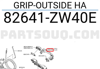 Nissan 82641ZW40E GRIP-OUTSIDE HA