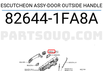 Nissan 826441FA8A ESCUTCHEON ASSY-DOOR OUTSIDE HANDLE