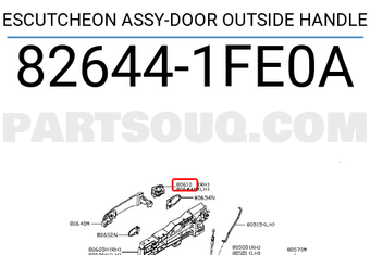 Nissan 826441FE0A ESCUTCHEON ASSY-DOOR OUTSIDE HANDLE