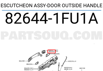 Nissan 826441FU1A ESCUTCHEON ASSY-DOOR OUTSIDE HANDLE