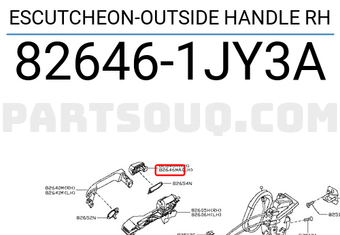Nissan 826461JY3A ESCUTCHEON-OUTSIDE HANDLE RH