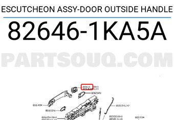 Nissan 826461KA5A ESCUTCHEON ASSY-DOOR OUTSIDE HANDLE