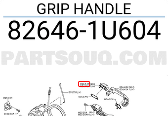 Nissan 826461U604 GRIP HANDLE