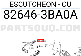 Nissan 826463BA0A ESCUTCHEON - OU