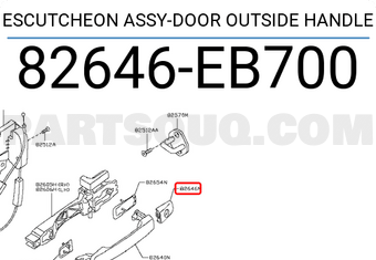 Nissan 82646EB700 ESCUTCHEON ASSY-DOOR OUTSIDE HANDLE