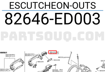 Nissan 82646ED003 ESCUTCHEON-OUTS