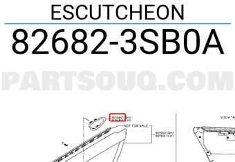 Nissan 826823SB0A ESCUTCHEON