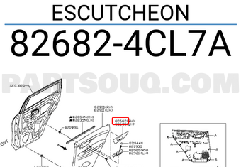 Nissan 826824CL7A ESCUTCHEON