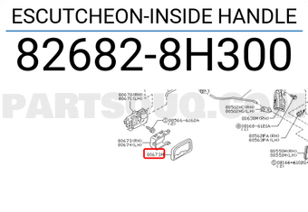 Nissan 826828H300 ESCUTCHEON-INSIDE HANDLE