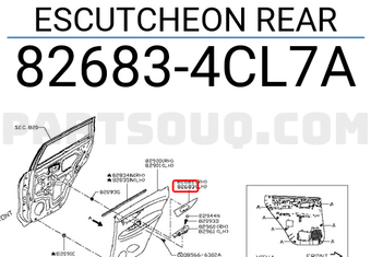 Nissan 826834CL7A ESCUTCHEON REAR