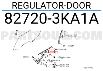 Nissan 827203KA1A REGULATOR-DOOR