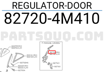 Nissan 827204M410 REGULATOR-DOOR