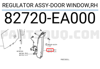 Nissan 82720EA000 REGULATOR ASSY-DOOR WINDOW,RH