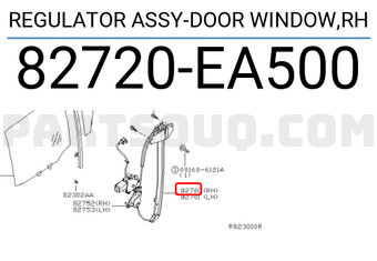 Nissan 82720EA500 REGULATOR ASSY-DOOR WINDOW,RH