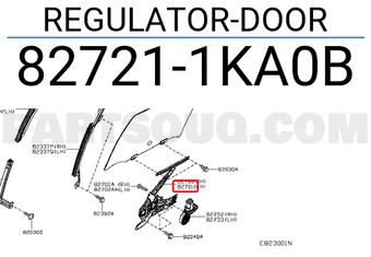 Nissan 827211KA0B REGULATOR-DOOR