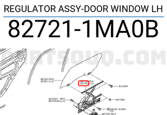 Nissan 827211MA0B REGULATOR ASSY-DOOR WINDOW LH