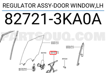 Nissan 827213KA0A REGULATOR ASSY-DOOR WINDOW,LH