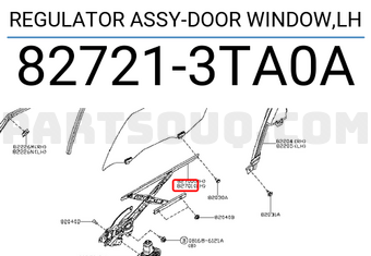 Nissan 827213TA0A REGULATOR ASSY-DOOR WINDOW,LH