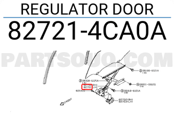 Nissan 827214CA0A REGULATOR DOOR
