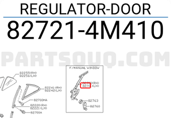 Nissan 827214M410 REGULATOR-DOOR