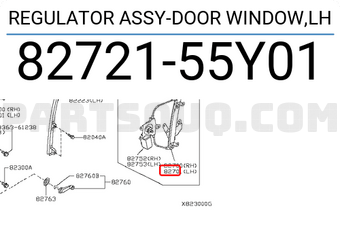 Nissan 8272155Y01 REGULATOR ASSY-DOOR WINDOW,LH