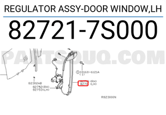 Nissan 827217S000 REGULATOR ASSY-DOOR WINDOW,LH