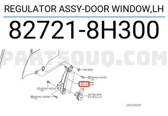 Nissan 827218H300 REGULATOR ASSY-DOOR WINDOW,LH