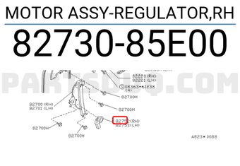 Nissan 8273085E00 MOTOR ASSY-REGULATOR,RH