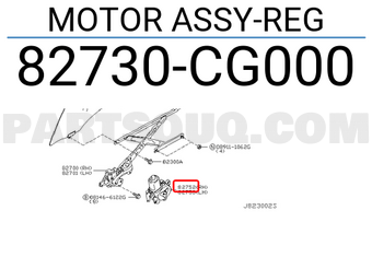 Nissan 82730CG000 MOTOR ASSY-REG