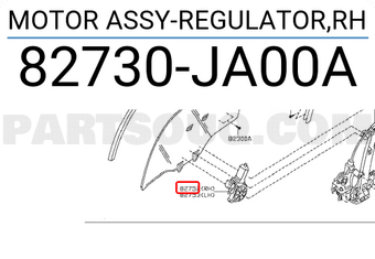 Nissan 82730JA00A MOTOR ASSY-REGULATOR,RH
