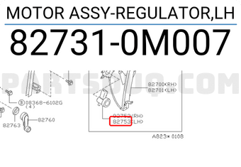 Nissan 827310M007 MOTOR ASSY-REGULATOR,LH