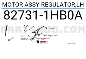 Nissan 827311HB0A FENSTERHEBERMOTOR-BAUGRUPPE, LINKS