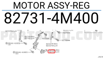Nissan 827314M400 MOTOR ASSY-REG