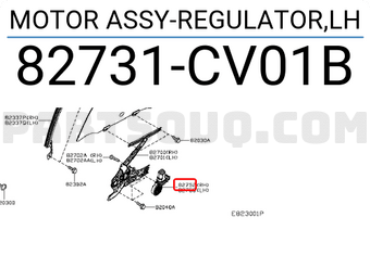 Nissan 82731CV01B MOTOR ASSY-REGULATOR,LH