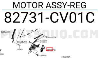Nissan 82731CV01C MOTOR ASSY-REG