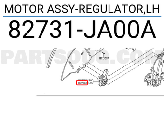 Nissan 82731JA00A MOTOR ASSY-REGULATOR,LH