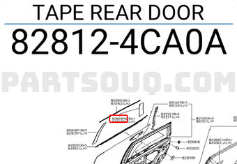 Nissan 828124CA0A TAPE REAR DOOR