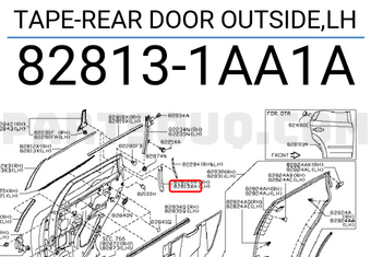 Nissan 828131AA1A TAPE-REAR DOOR OUTSIDE,LH