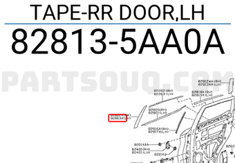 Nissan 828135AA0A TAPE-RR DOOR,LH