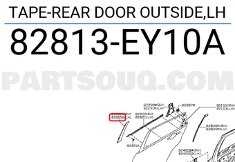Nissan 82813EY10A TAPE-REAR DOOR OUTSIDE,LH