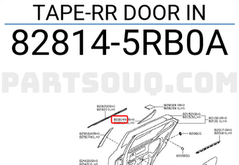 Nissan 828145RB0A TAPE-RR DOOR IN