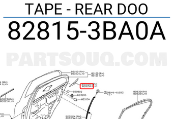 Nissan 828153BA0A TAPE - REAR DOO