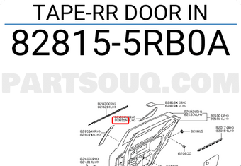 Nissan 828155RB0A TAPE-RR DOOR IN