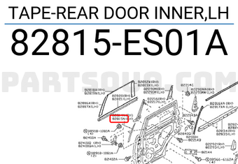 Nissan 82815ES01A TAPE-REAR DOOR INNER,LH