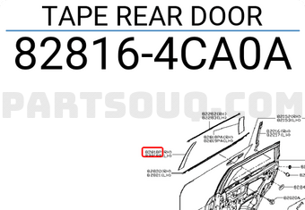Nissan 828164CA0A TAPE REAR DOOR