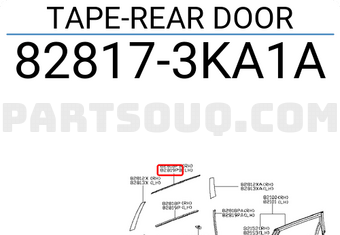Nissan 828173KA1A TAPE-REAR DOOR