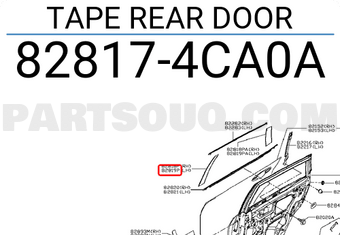 Nissan 828174CA0A TAPE REAR DOOR