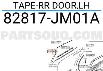 Nissan 82817JM01A TAPE-RR DOOR,LH