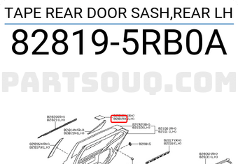 Genuine Nissan 82819-EL000 Door Tape